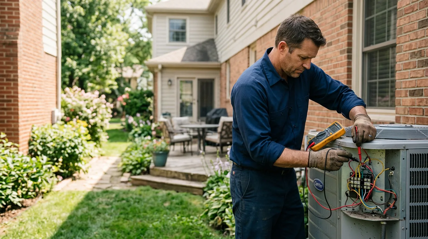 HVAC technician working near North Tonawanda, NY